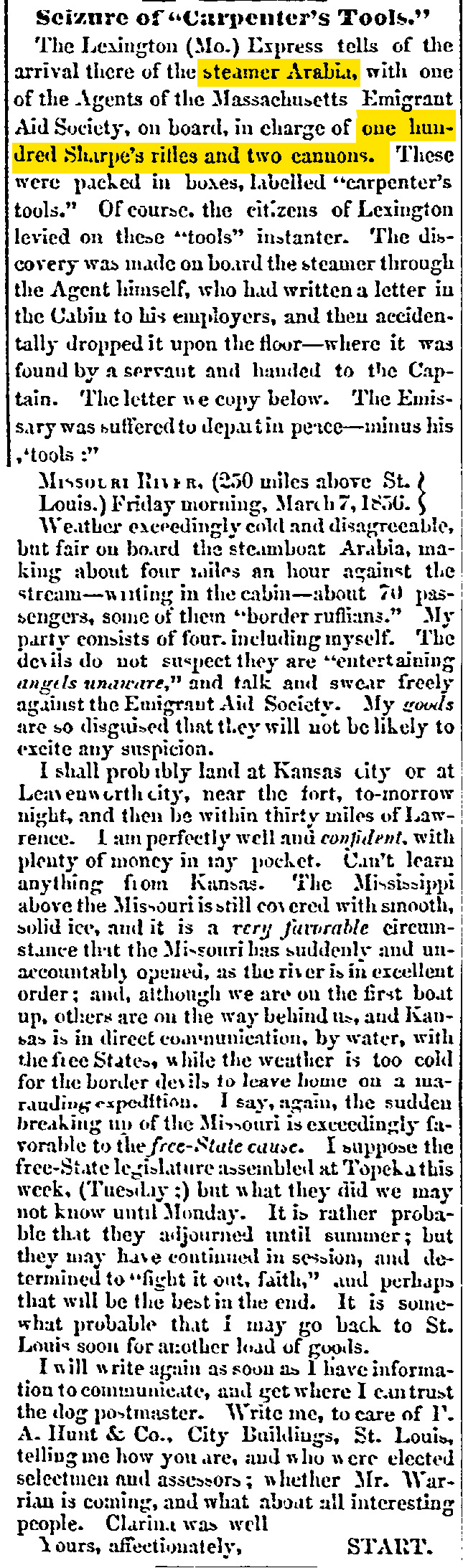 Macon Weekly Telegraph 1 April 1856 copy